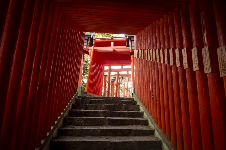 Tsuwano Taikodani Inari Shrine torii gates-min