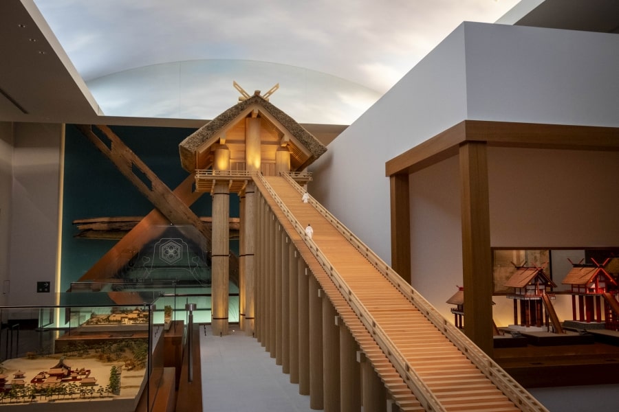 Ancient Izumo History Museum Izumo Shrine model side view