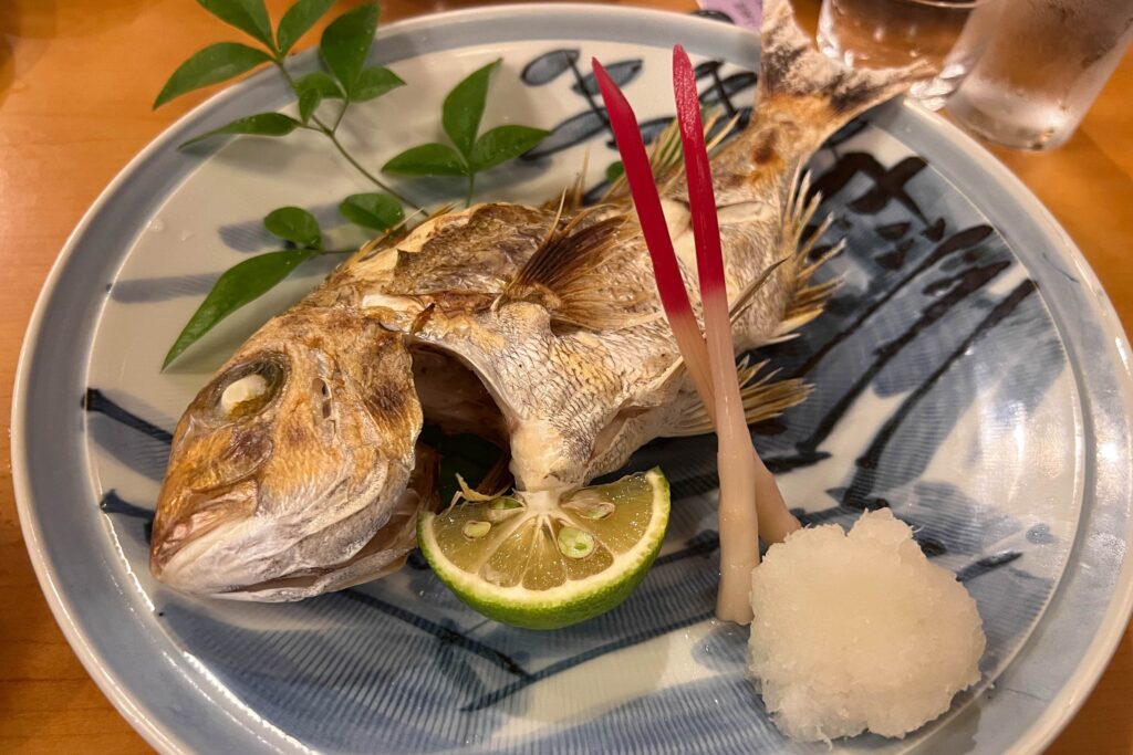 Kure Takahashi restaurant baked red snapper